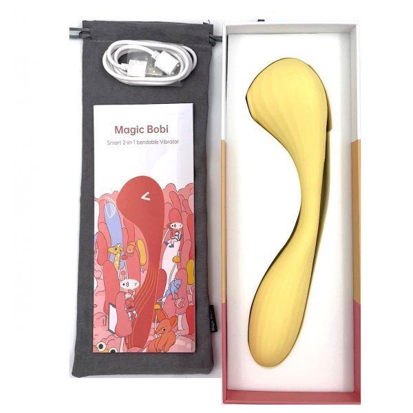 Вакуумний вагінально-кліторальний стимулятор Magic Motion Bobi Yellow, керування зі смартфона в DIDO
