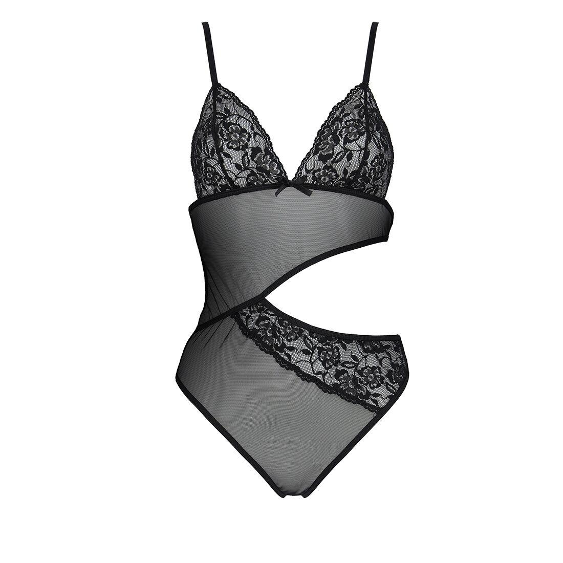 Боди с ажурным лифом Passion CHRISTA BODY XXL/XXXL, black в DIDO