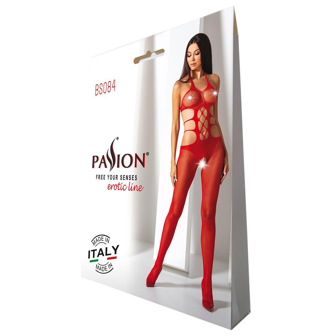Еротичний бодістокінг Passion BS084 red в DIDO