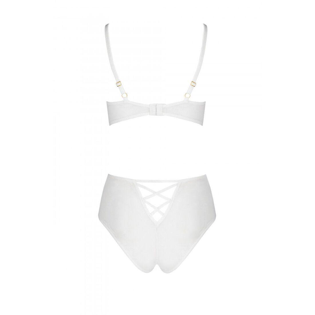 Эротический комплект с рисунком Passion LOVELIA BIKINI L/XL, white в DIDO