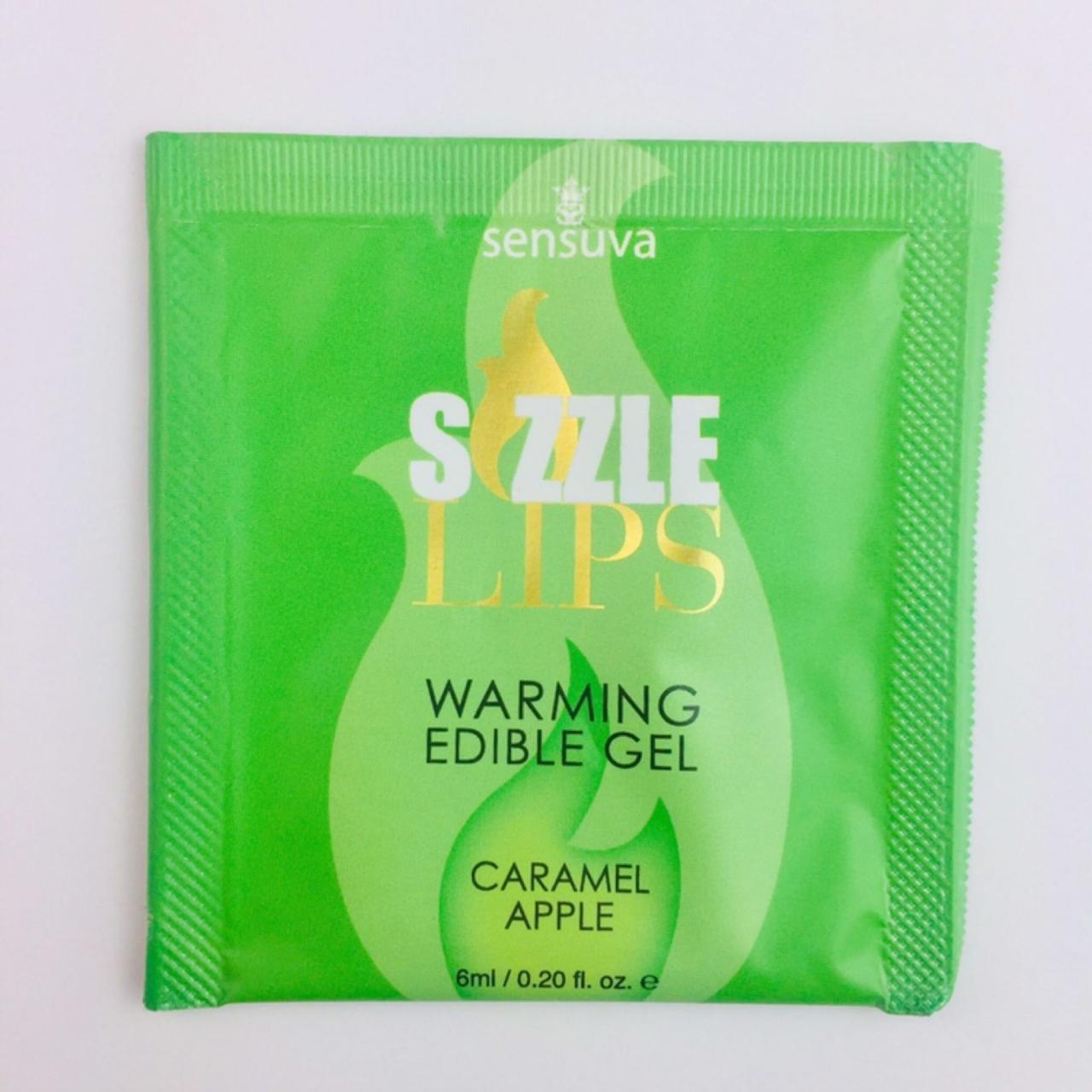 Пробник масажного гелю Sensuva - Sizzle Lips Caramel Apple (6 мл) у DIDO