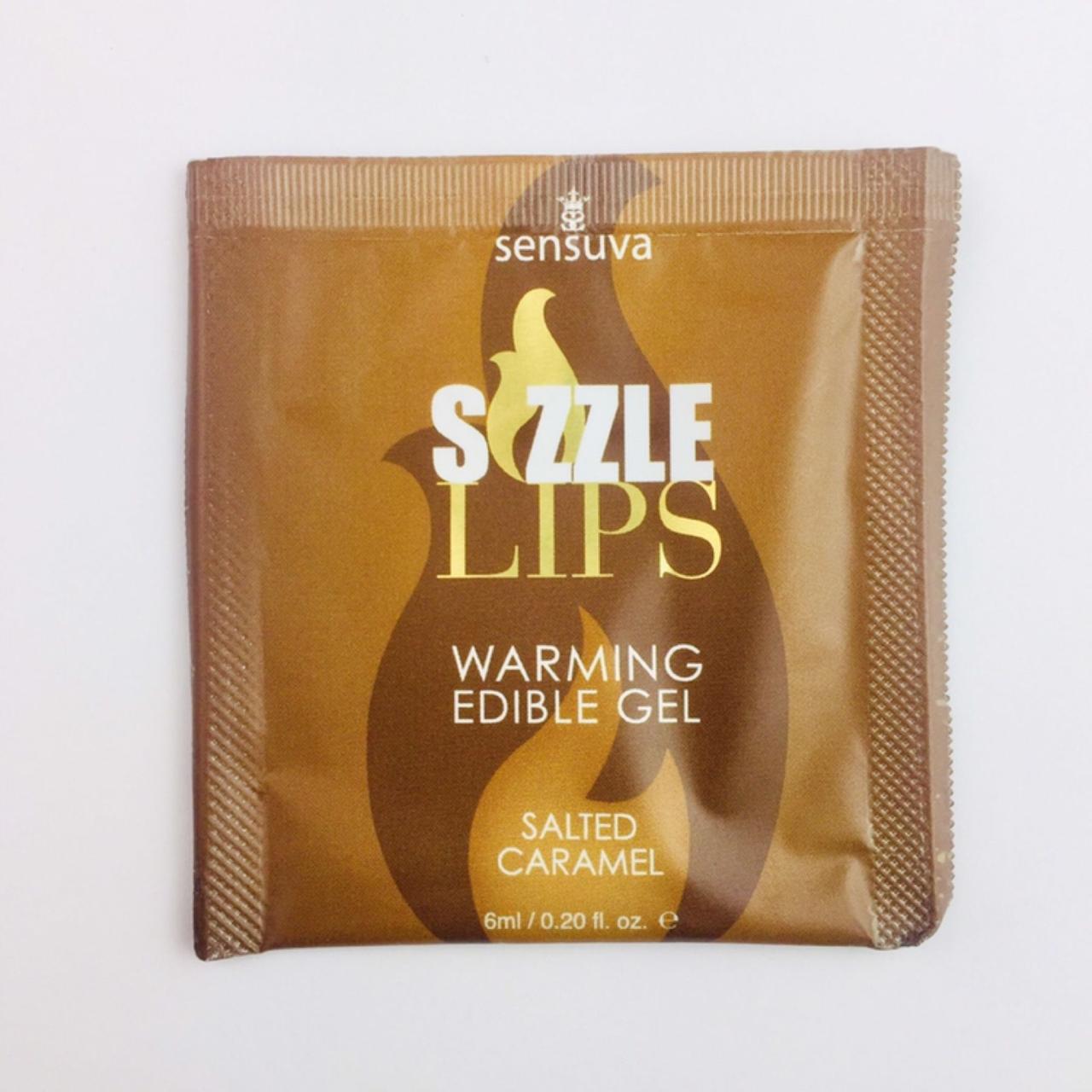 Пробник масажного гелю Sensuva - Sizzle Lips Salted Caramel (6 мл) у DIDO