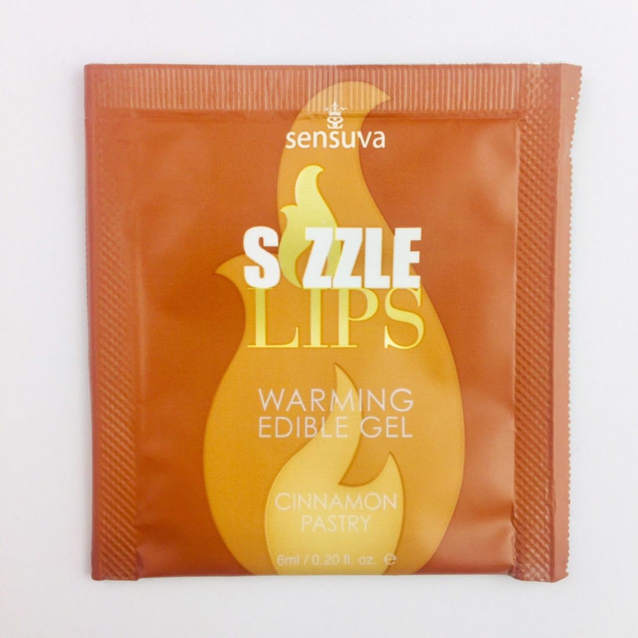 Пробник масажного гелю Sensuva - Sizzle Lips Cinnamon Pastry (6 мл) у DIDO