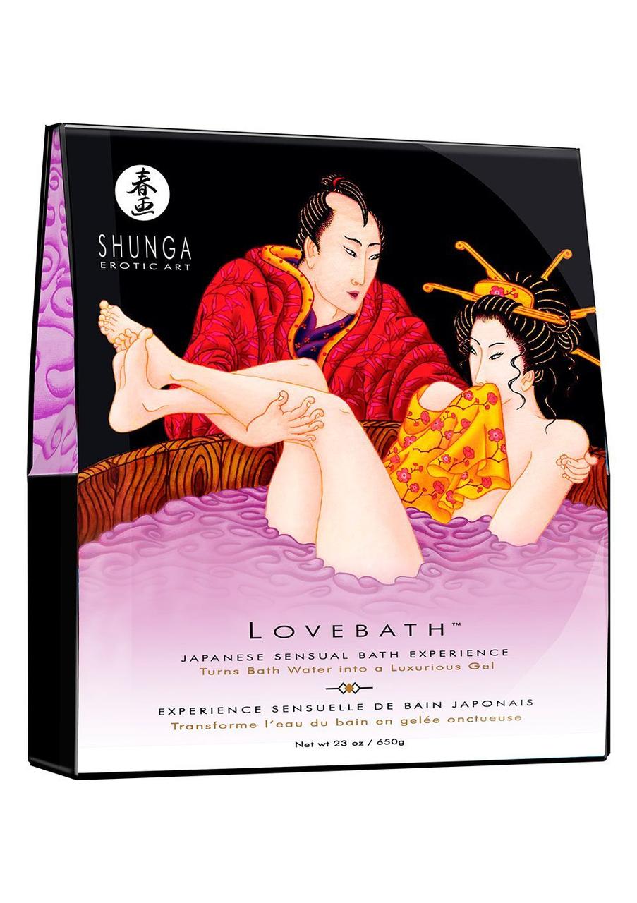 Гель для ванни Shunga LOVEBATH – Sensual Lotus 575 г, робить воду ароматним желе зі SPA-ефектом у DIDO