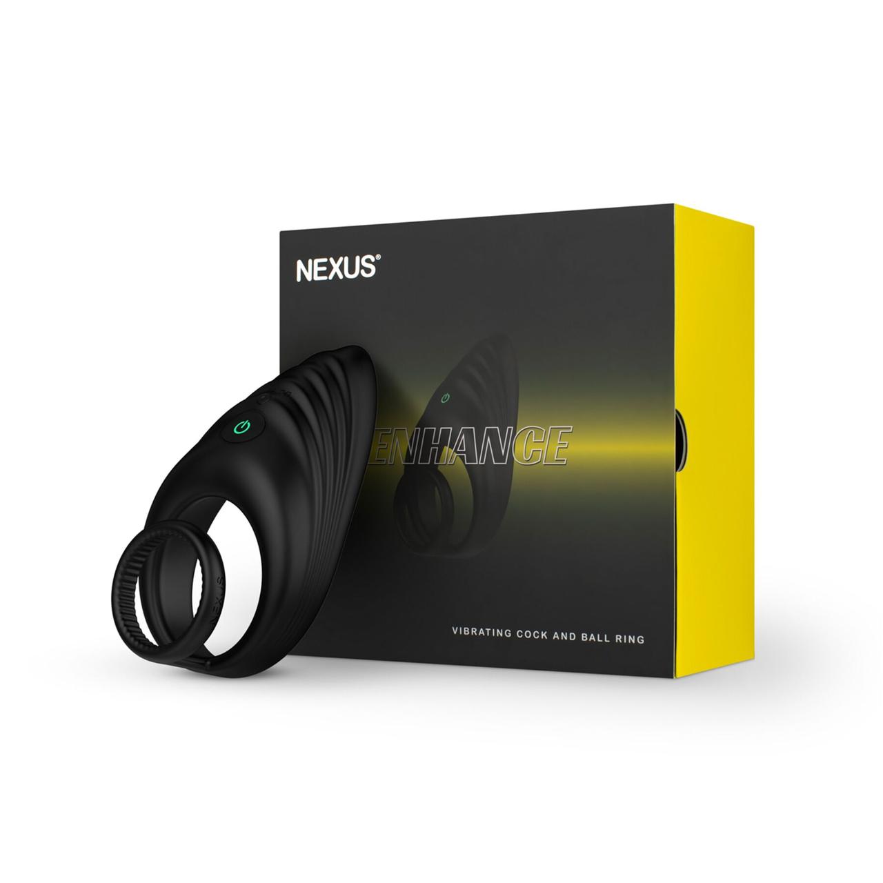 Ерекційне віброкільце Nexus Enhance Vibrating Cock and Ball Ring, подвійне в DIDO