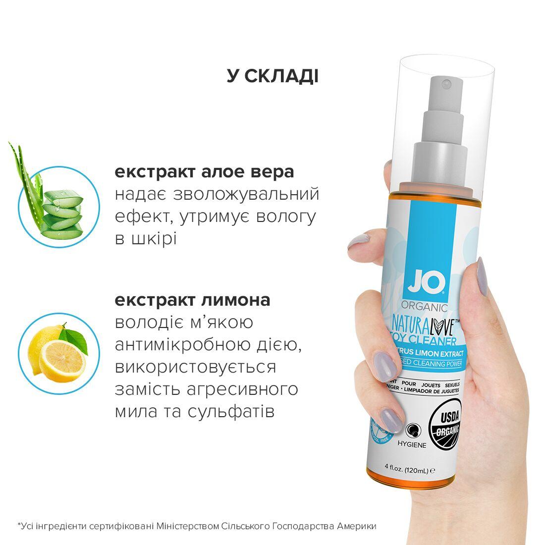 Очищающий спрей JO NATURALOVE – ORGANIC (120 мл) без сульфатов, триклозана и спирта в DIDO