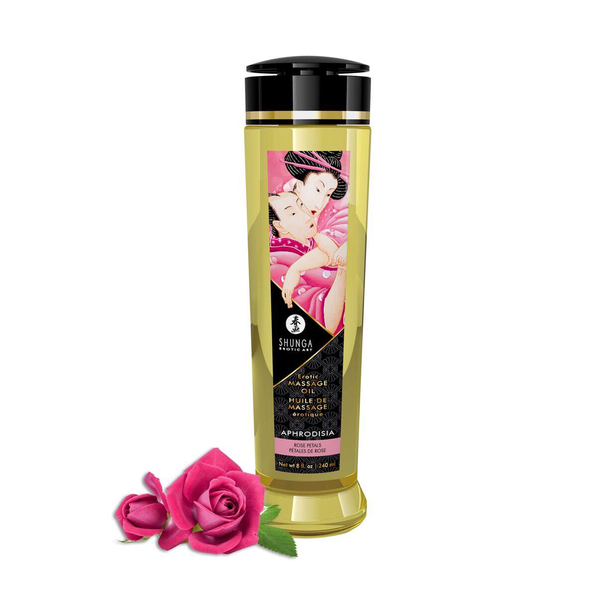 Массажное масло Shunga Aphrodisia - Roses (240 мл) натуральное увлажняющее в DIDO