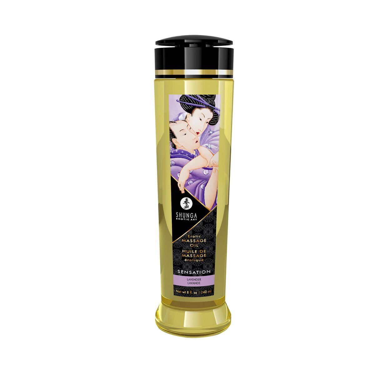 Массажное масло Shunga Sensation - Lavender (240 мл) натуральное увлажняющее в DIDO