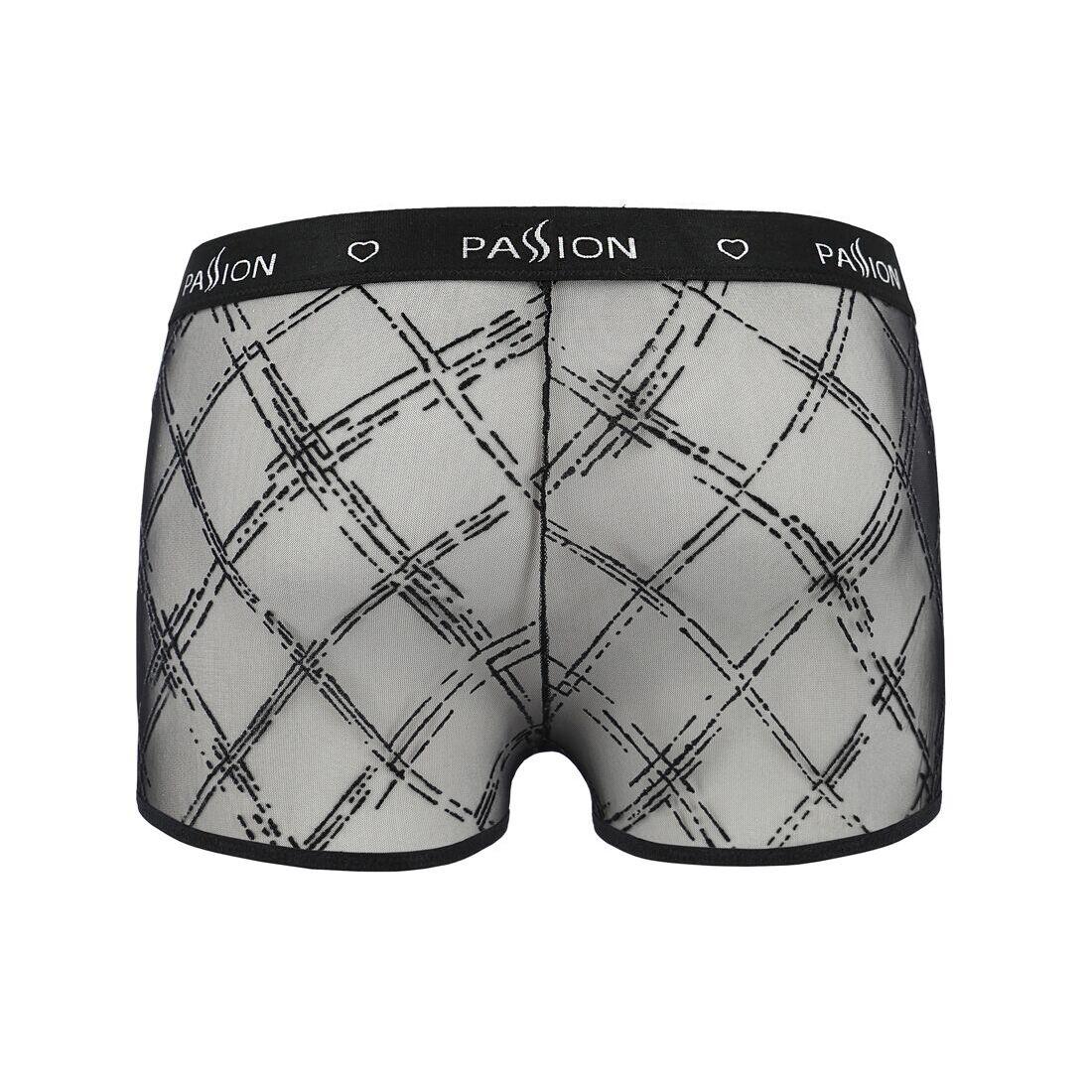 Чоловічі прозорі боксери Passion 032 SHORT JAMES S/M Black, сітка в DIDO