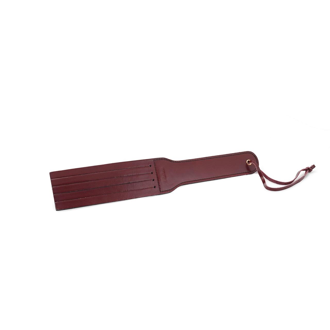 Двосторонній падл Liebe Seele Wine Red Spanking Paddle, натуральна шкіра в DIDO