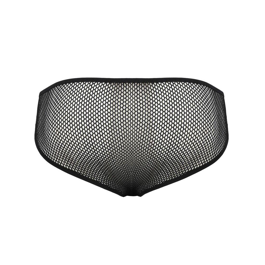 Чоловічі труси зі шнурівкою Passion 035 SLIP RICHARD XXL/XXXL Black, екошкіра, сітка в DIDO