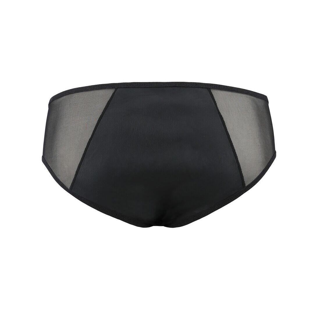 Чоловічі сліпи на блискавці Passion 042 SLIP TIMMY S/M Black, екошкіра, сітка в DIDO