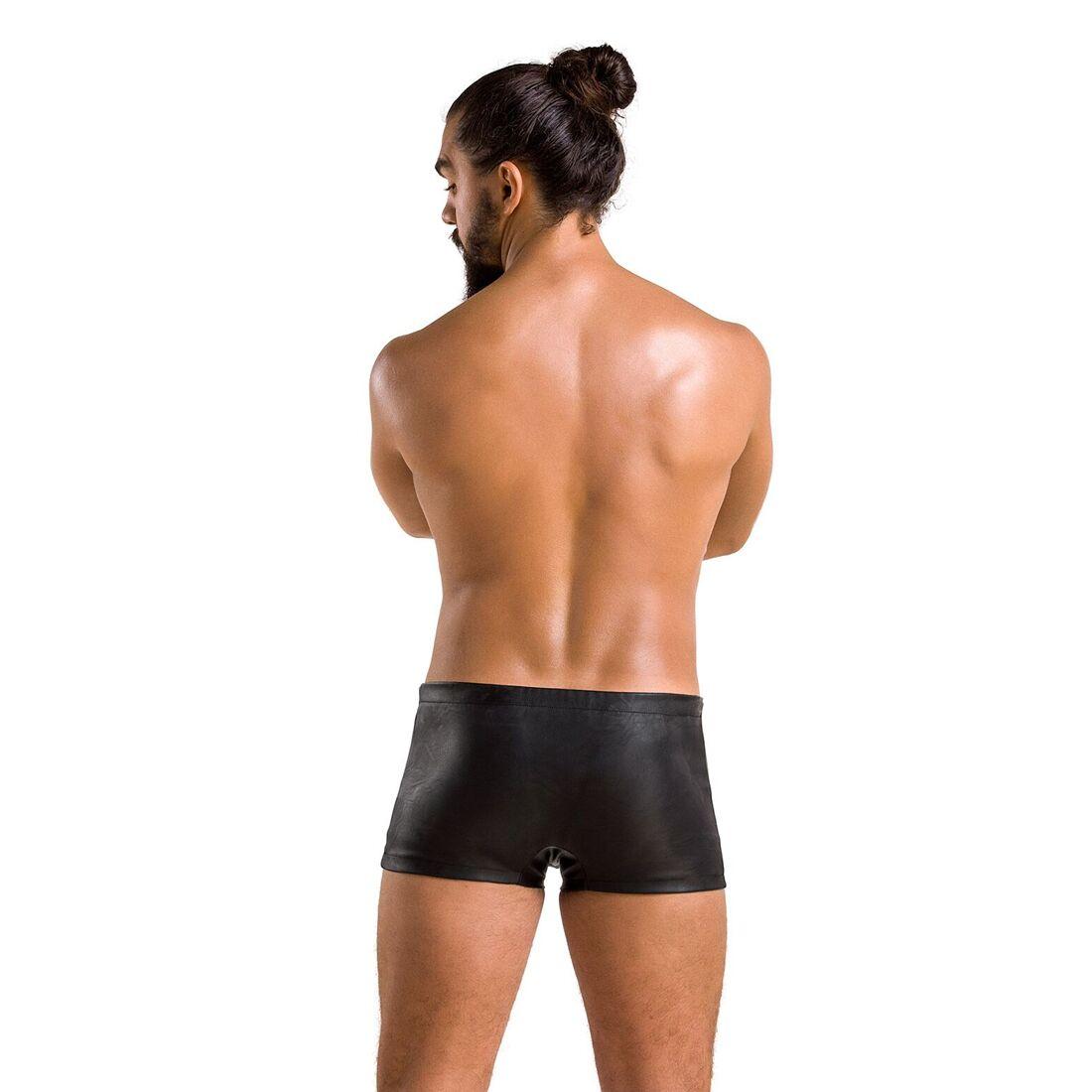 Мужские кожаные боксеры с заклепками Passion 048 SHORT DAVID XXL/XXXL Black в DIDO