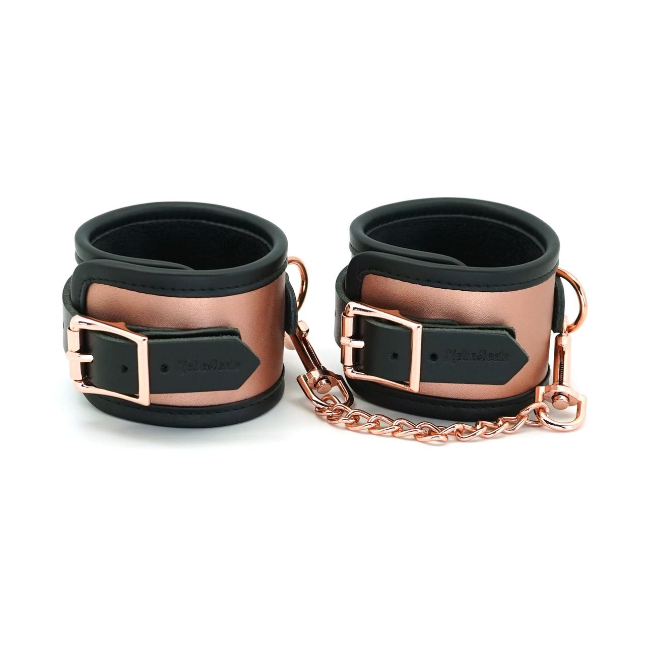 Поножі Liebe Seele Rose Gold Memory Ankle Cuffs, натуральна шкіра, рожеве золото в DIDO