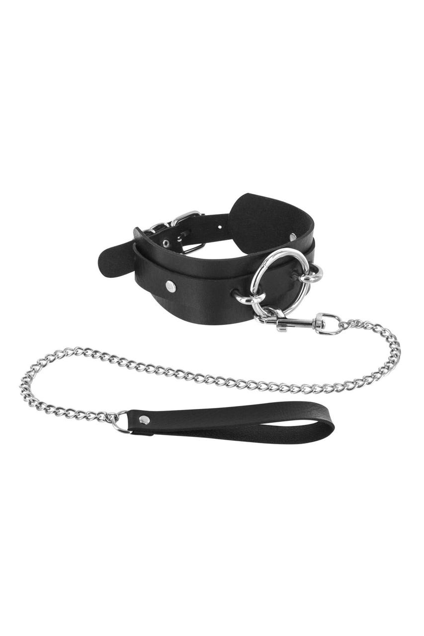 Ошейник с большим кольцом и с поводком Fetish Tentation Ring and Leash в DIDO