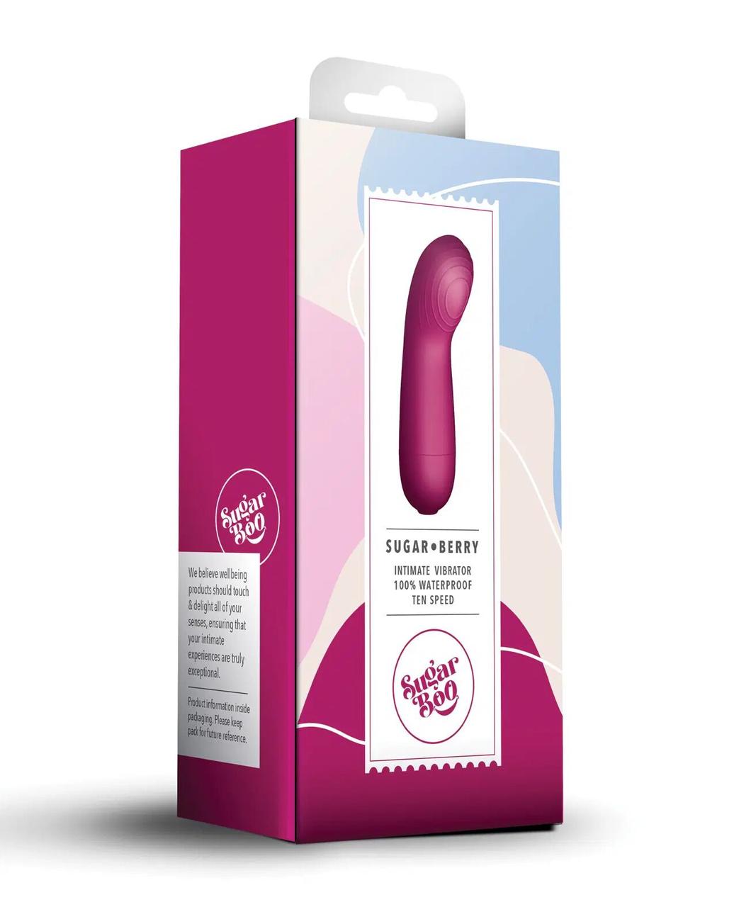 Мини-вибратор SugarBoo Sugar Berry, подходит для клитора и точки G, работа от батареек (в комплекте) в DIDO