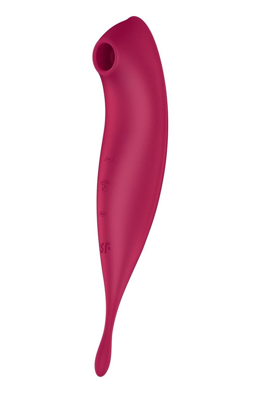 Смарт-вибратор для клитора с вакуумной стимуляцией Satisfyer Twirling Pro+ dark red в DIDO