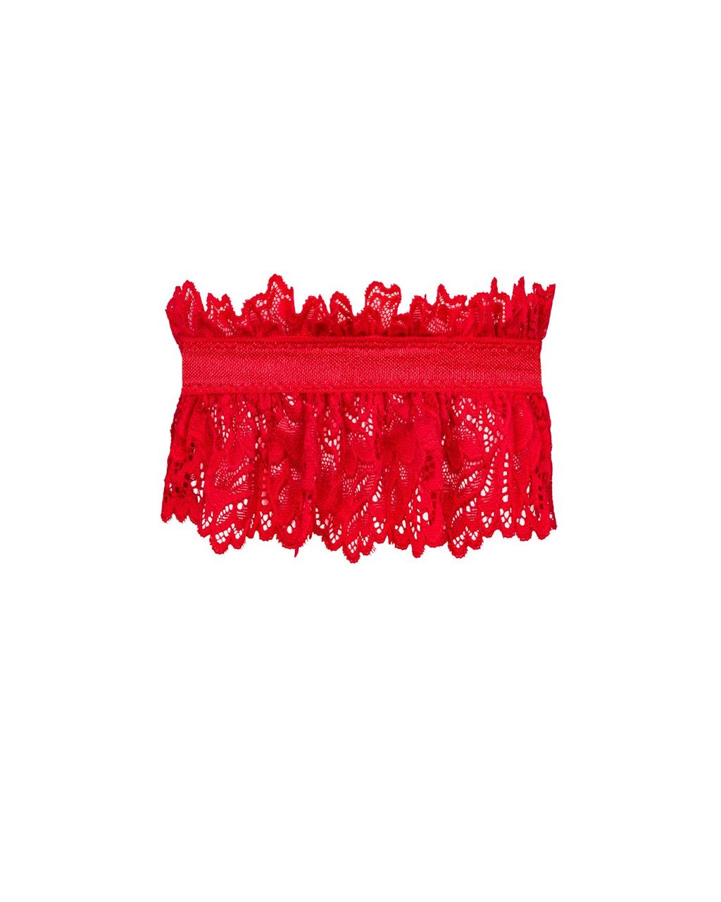 (SALE) Ажурная подвязка Obsessive Amor Cherris garter, red в DIDO