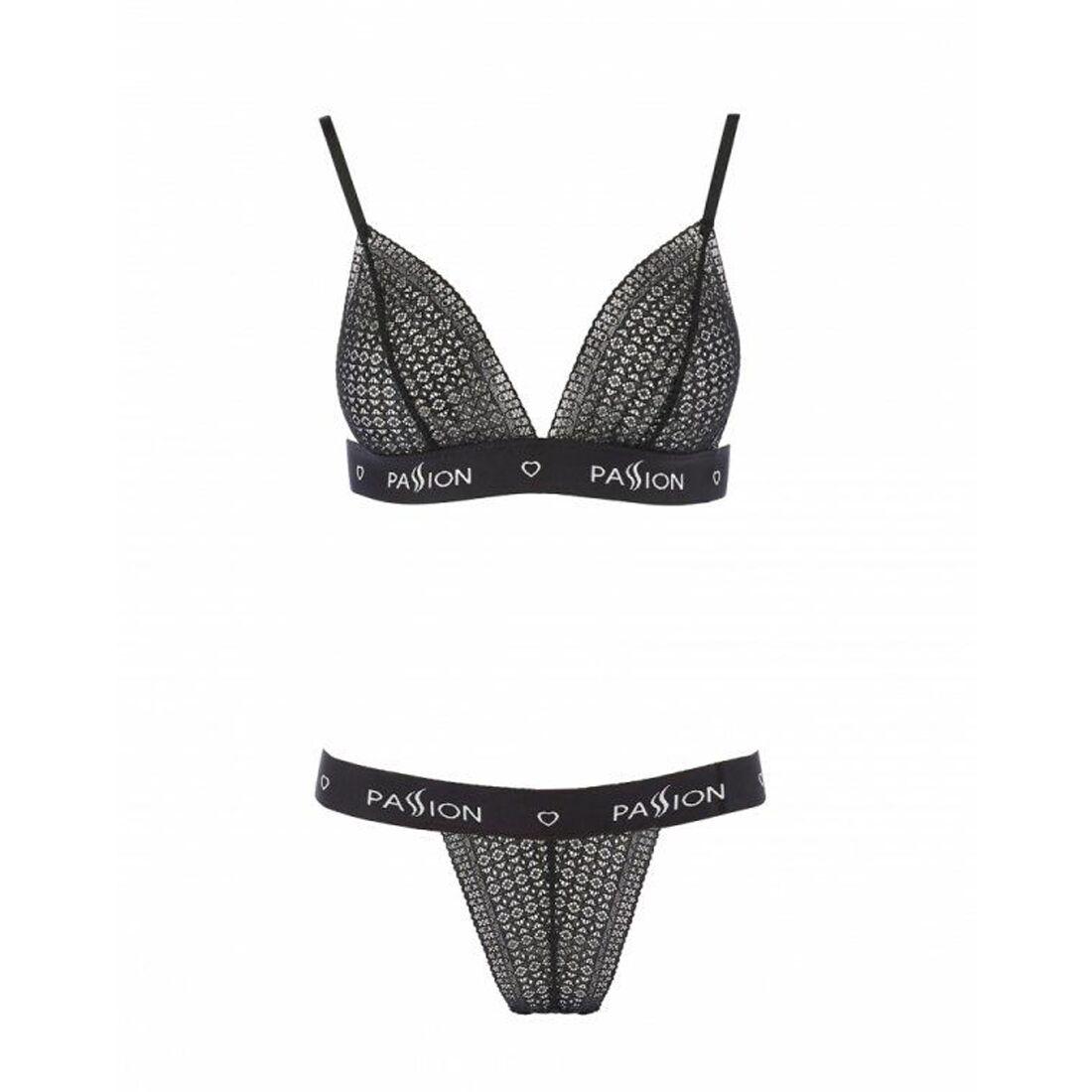 Комплект білизни Passion Exclusive GLAMISS SET S/M, black в DIDO