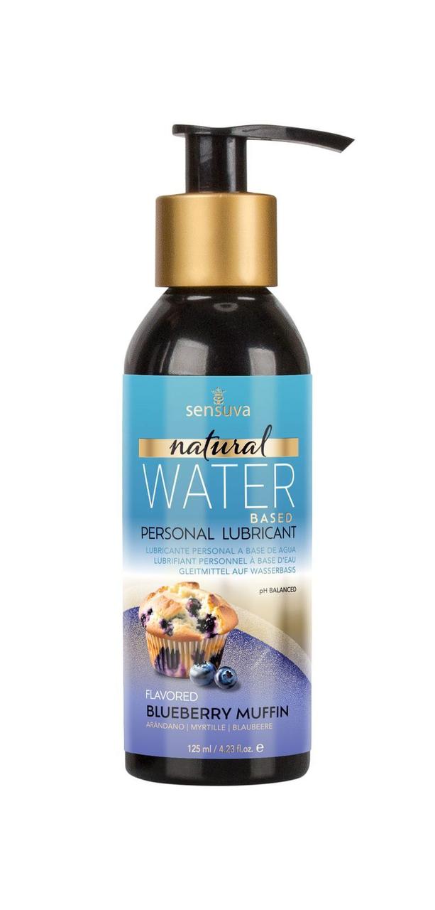 Смазка на водной основе Sensuva Natural Water-Based Blueberry Muffin 125мл без глицерина и парабенов в DIDO