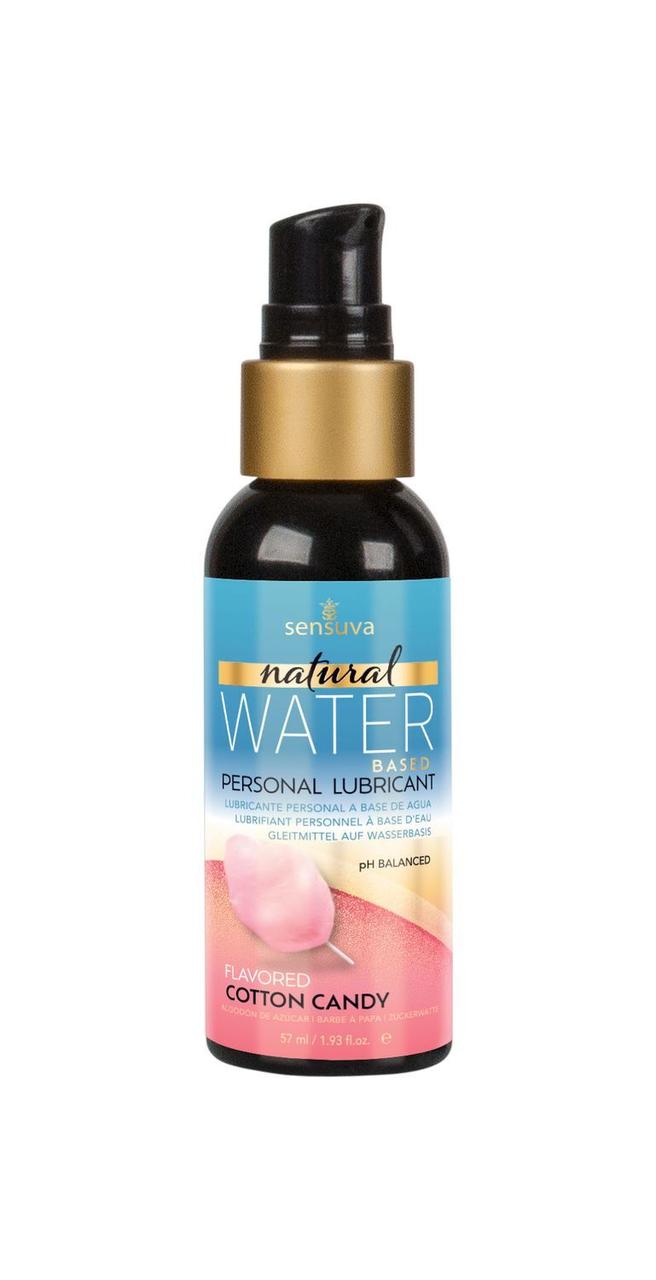 Мастило на водній основі Sensuva Natural Water-Based Cotton Candy (57 мл) без гліцерину та парабенів у DIDO