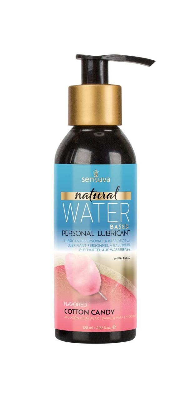 Мастило на водній основі Sensuva Natural Water-Based Cotton Candy (125мл) без гліцерину та парабенів у DIDO