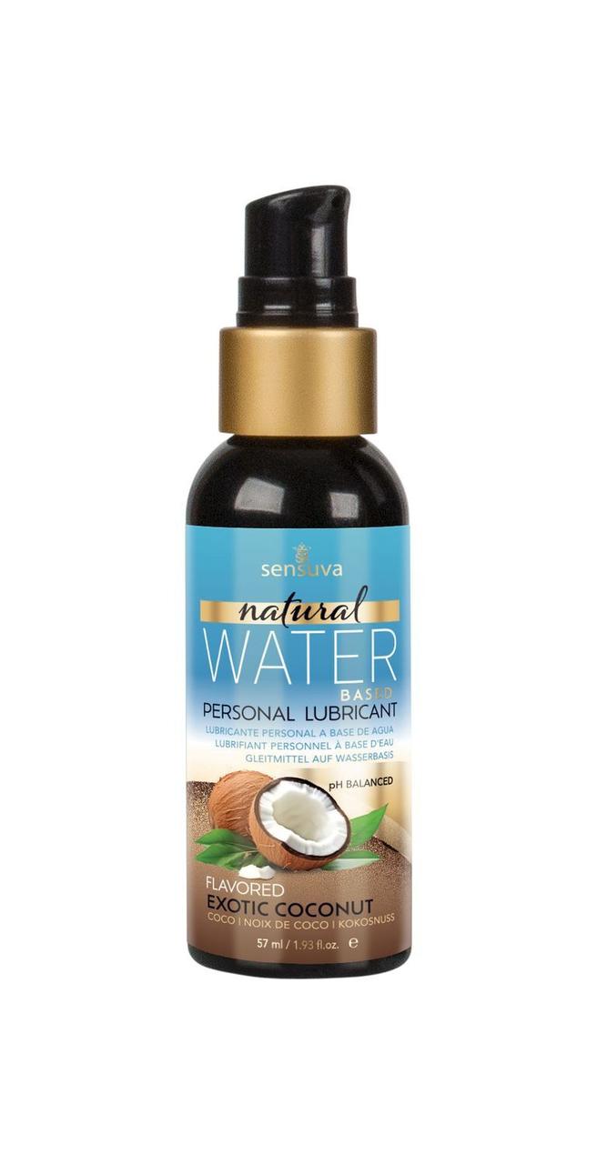 Смазка на водной основе Sensuva Natural Water-Based Exotic Coconut (57мл) без глицерина и парабенов в DIDO