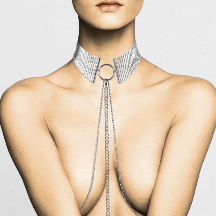 Ожерелье-воротник Bijoux Indiscrets Desir Metallique Collar - Silver в DIDO