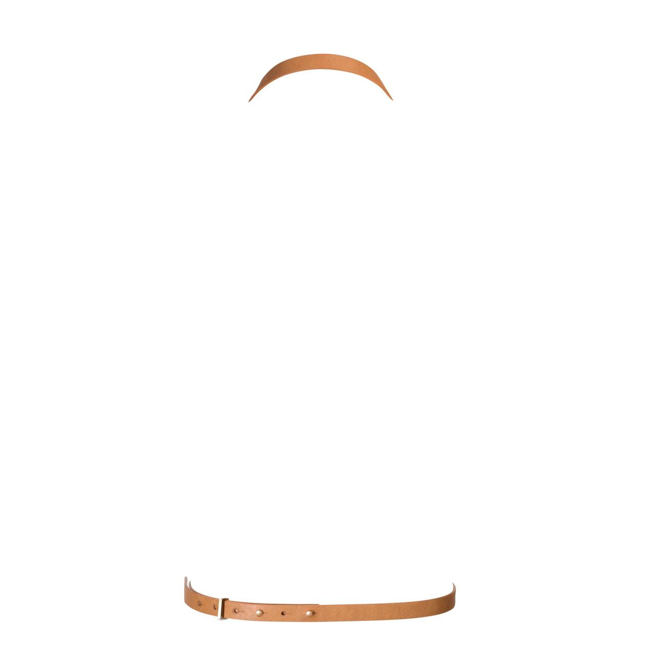 Портупея Bijoux Indiscrets MAZE - 8 Harness Brown, экокожа в DIDO