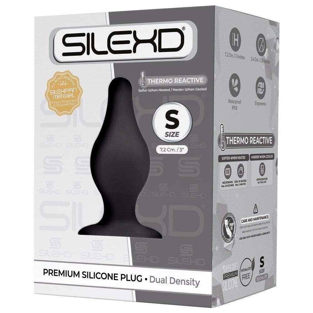 Анальна пробка SilexD (Model 2 size S) двошарова, силікон + Silexpan, діаметр 3,4 см в DIDO