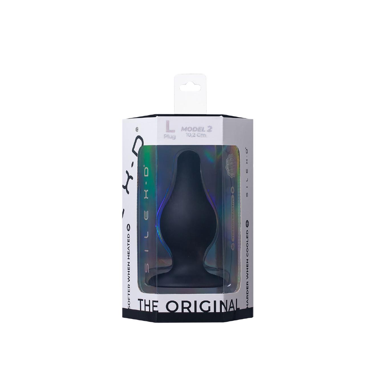 Анальна пробка SilexD (Model 2 size L) двошарова, силікон + Silexpan, діаметр 4,5 см в DIDO