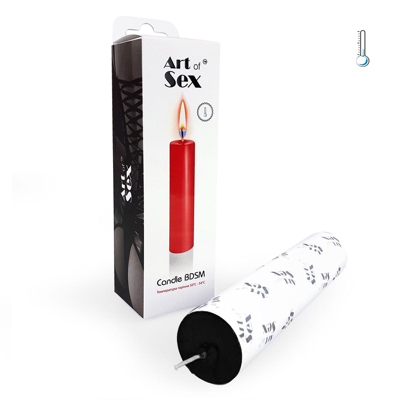 Чорна свічка воскова Art of Sex size M 15 см низькотемпературна в DIDO
