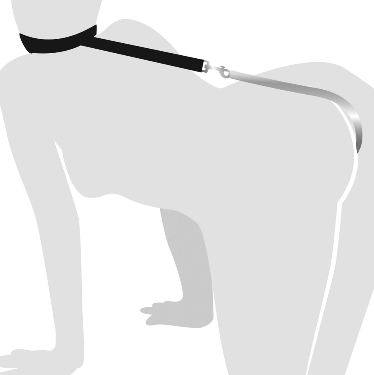 Анальний гак 3 з нашийником з натуральної шкіри Art of Sex - Anal hook, Чорний в DIDO