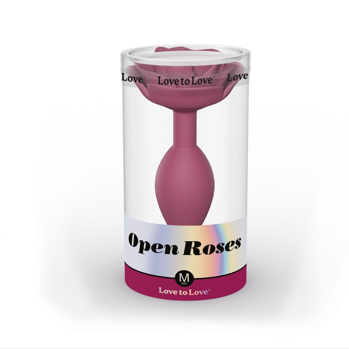 Силіконовий анальний затор Love To Love OPEN ROSES M SIZE - PLUM STAR в DIDO