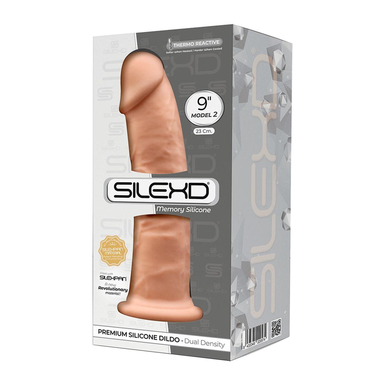 Фалоімітатор SilexD Oscar Flesh (MODEL 2 size 9in), двошаровий, силікон+Silexpan, діаметр 5,4см в DIDO