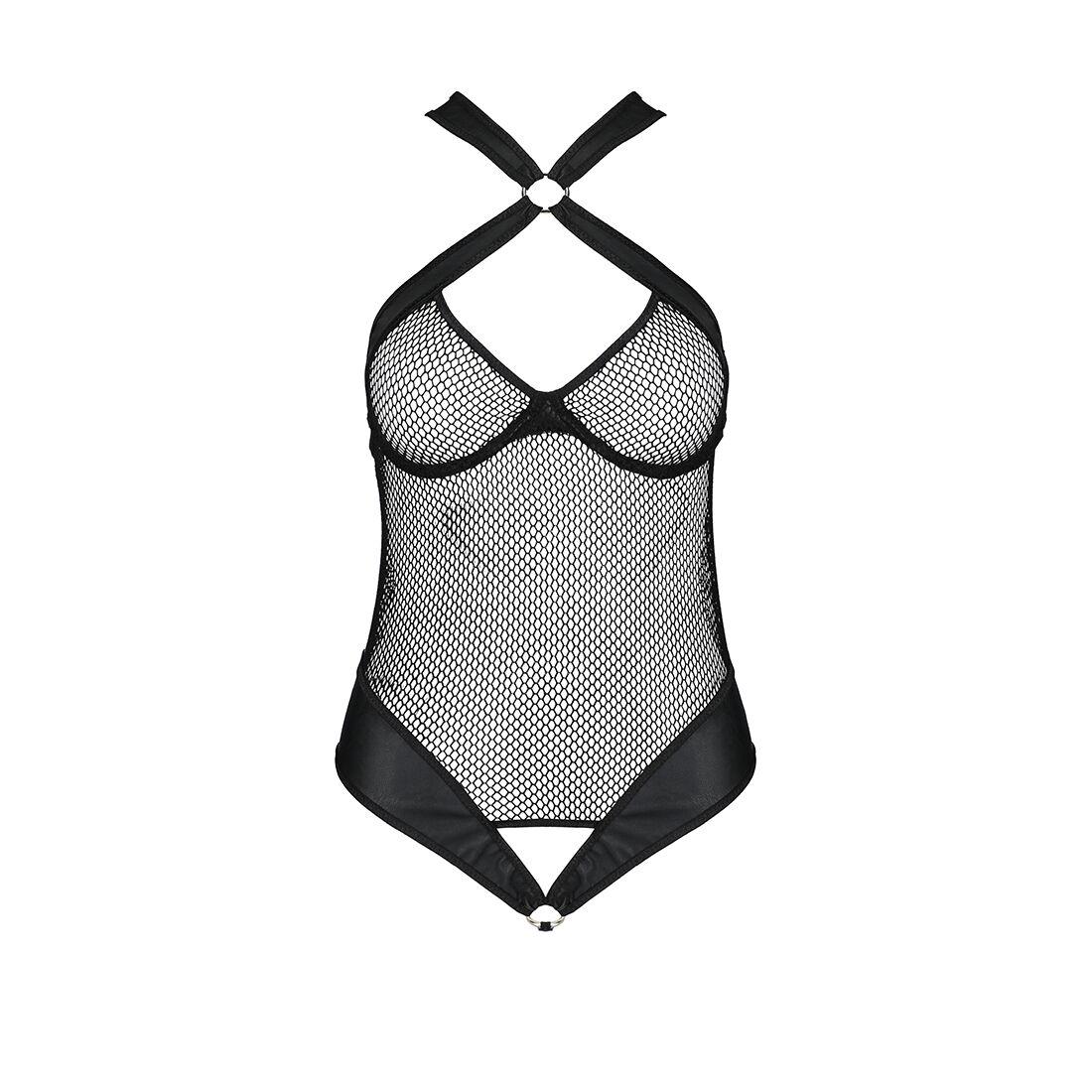 Сетчатый боди с халтером Passion Amanda Body L/XL, black в DIDO