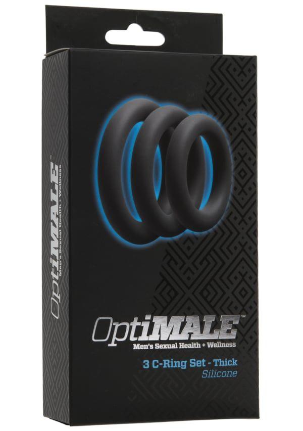 Набір ерекційних кілець Doc Johnson OptiMALE 3 C-Ring Set Thick в DIDO