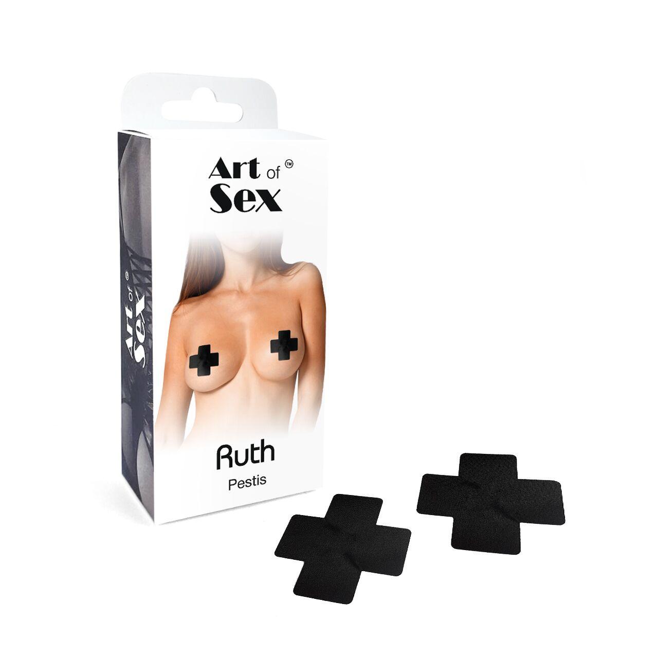 Сексуальные наклейки на грудь Art of Sex - Ruth. Черный в DIDO