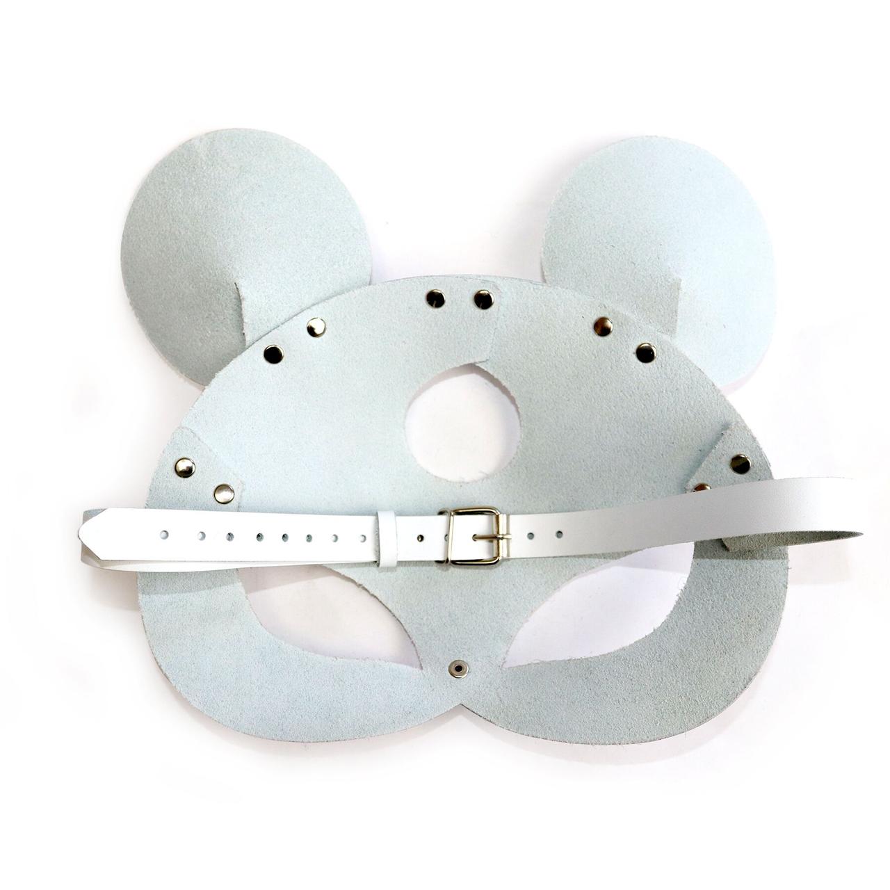 Кожаная маска мышки Art of Sex - Mouse Mask, цвет Белый в DIDO
