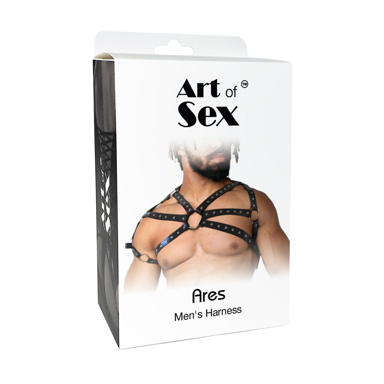 Мужская портупея Art of Sex - Ares , натуральная кожа, цвет Черный, размер XS-M в DIDO