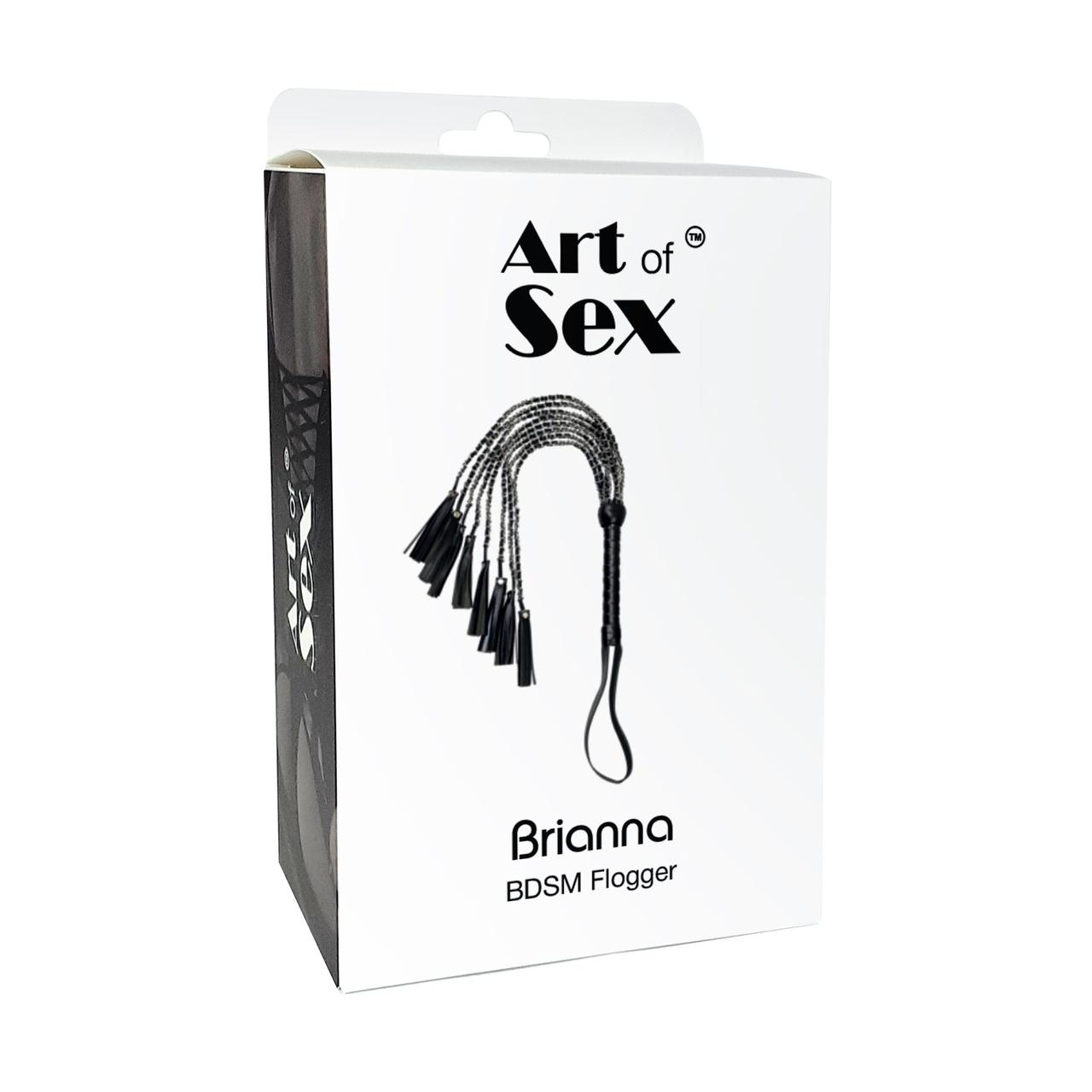 Ажурна батіг з екошкіри Art of Sex - Brianna, колір чорний в DIDO