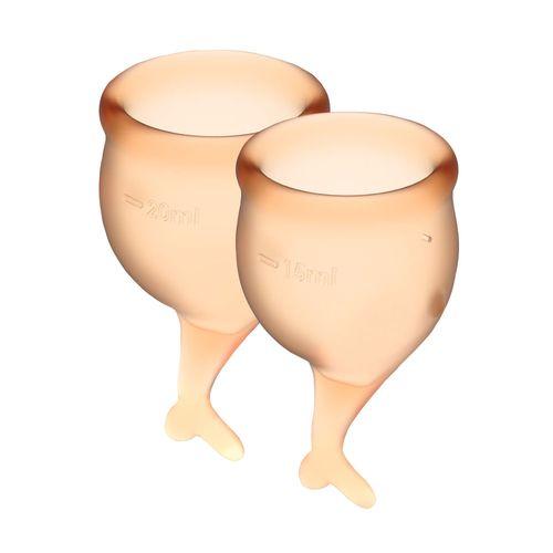Набор менструальных чаш Satisfyer Feel Secure (orange), 15мл и 20мл, мешочек для хранения в DIDO
