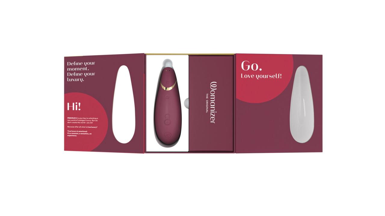 Вакуумний кліторальний стимулятор Womanizer Premium 2 - Bordeaux, функції Autopilot та Smart Silence у DIDO