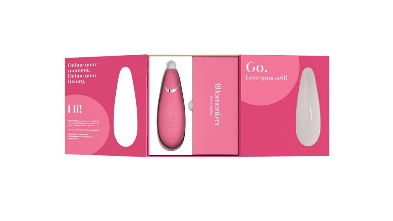Вакуумный клиторальный стимулятор Womanizer Premium 2 - Raspberry, функции Autopilot и Smart Silence в DIDO