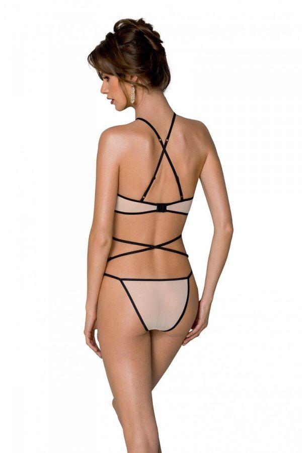 Комплект белья Passion CHIKA SET, S/M, cream, топ, трусики в DIDO