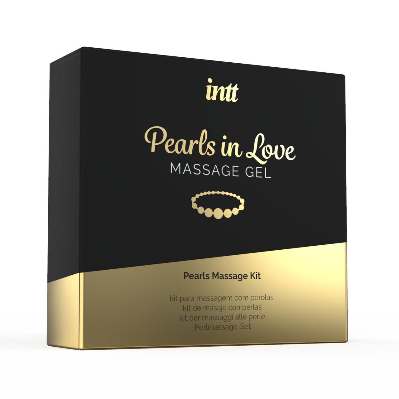 Набор для жемчужного массажа Intt Pearls in Love: ожерелье и силиконовый массажный гель в DIDO