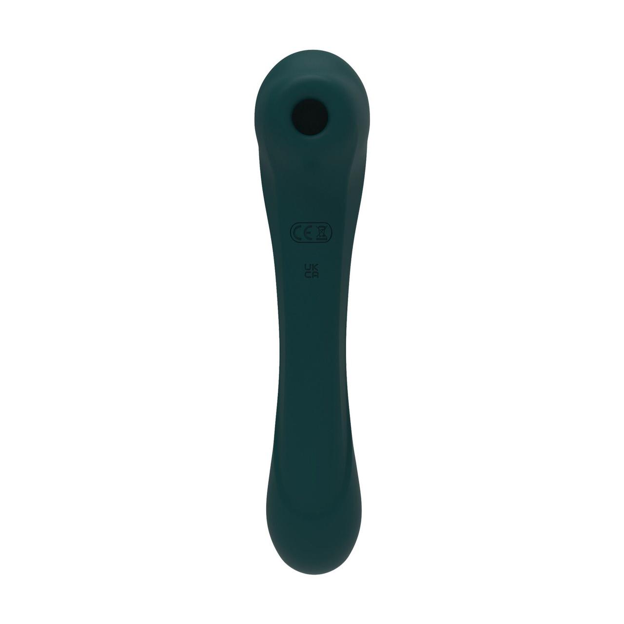 Вибратор и вакуумный клиторальный стимулятор 2-в-1 Alive Quiver Teal обновленная модель в DIDO