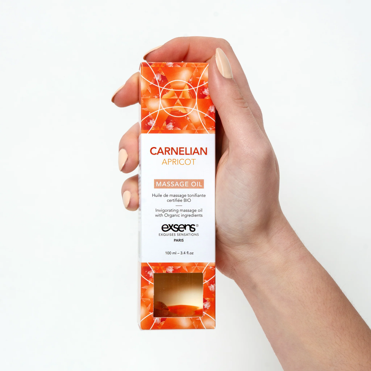 Масажна олія EXSENS Carnelian Apricot (бадьорить з сердоліком) 100мл, натуральна в DIDO