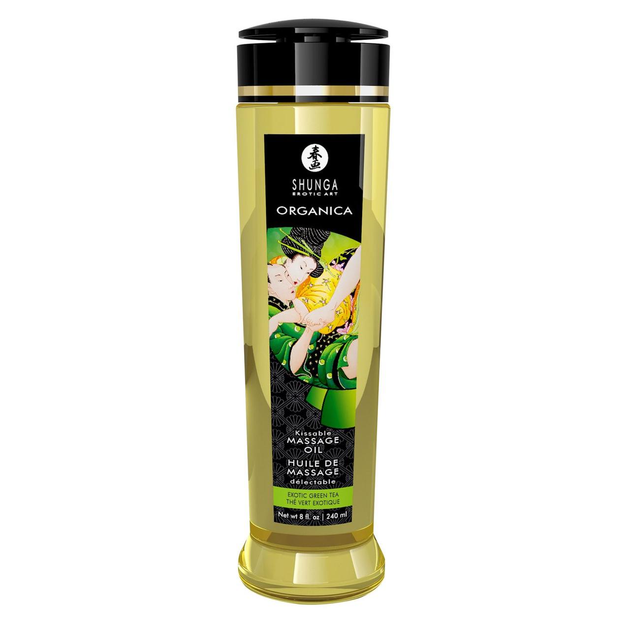 Органічне масажне масло Shunga ORGANICA - Exotic green tea (240 мл) з вітаміном Е в DIDO