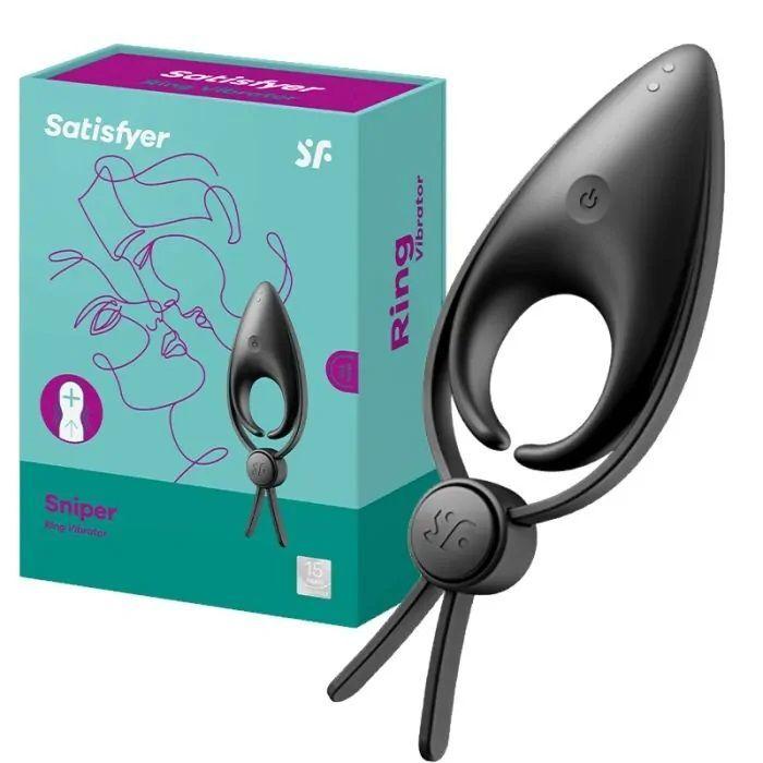 Эрекционное виброкольцо-лассо с регулировкой размера Satisfyer Sniper Black в DIDO